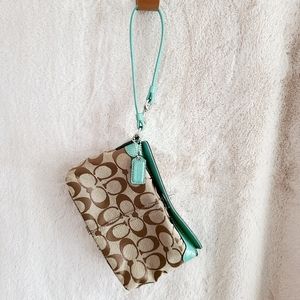 Coach Signature Turn Lock Wristlet